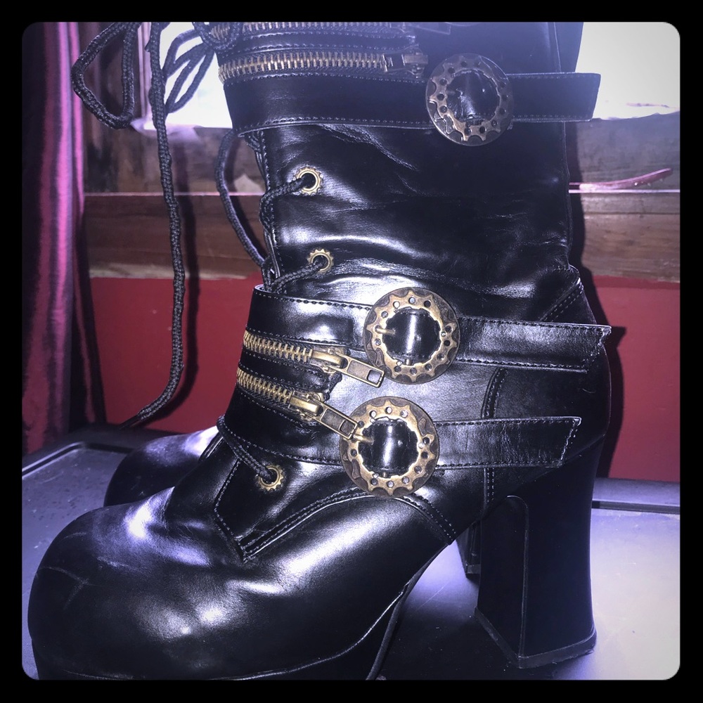 Demonia Steampunk Shoes.